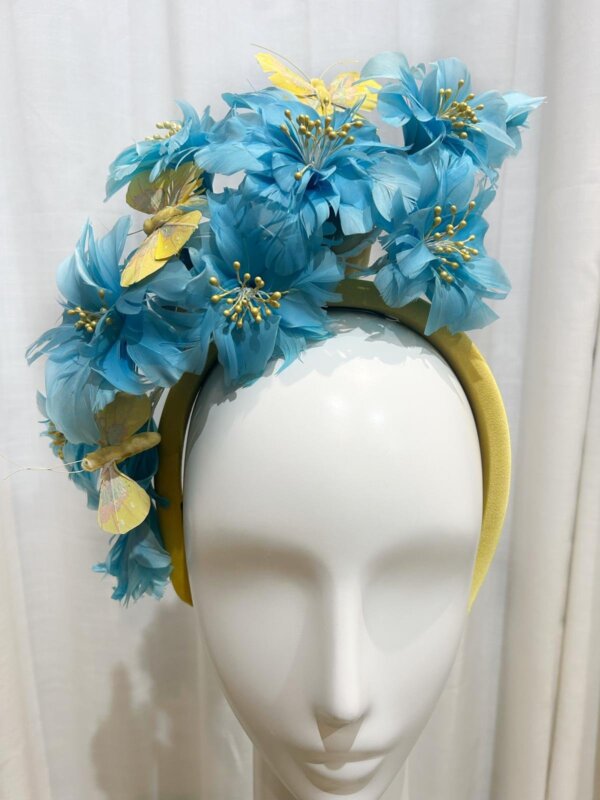 Aqua Party feather headpiece - Image 2